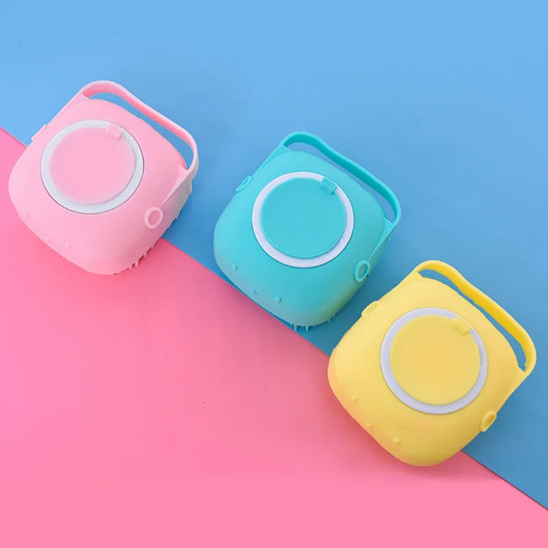 Esponja de Silicone para Banho com Dispensador de Shampoo