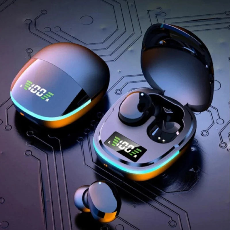 Fone de Ouvido Gamer Sem Fio Bluetooth G9S com Cancelamento de Ruído, à Prova d'Água, Som Estéreo Hi-Fi com Microfone