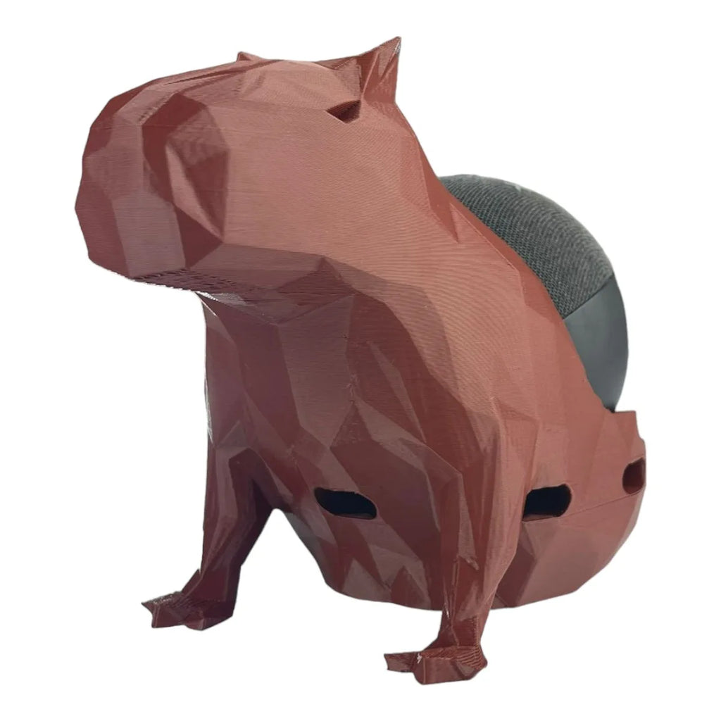 Suporte de mesa compatível com Alexa Echo Dot 4 e 5 temático Capivara modelo-ARTBOX3D