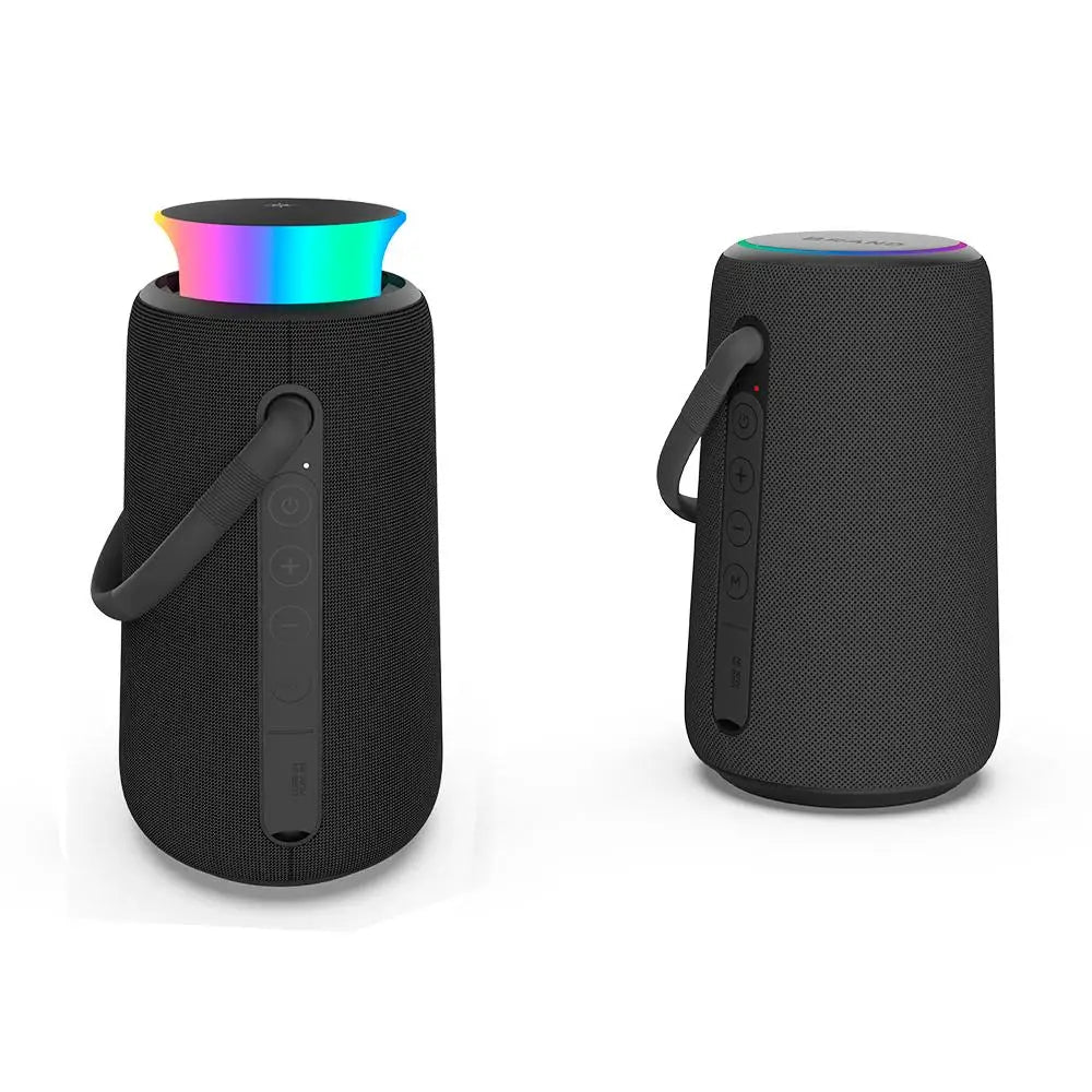 Caixa de som Bluetooth Glory 5.3 preta com alça