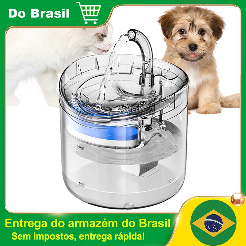 Newpet Fonte de água para gatos com bebedouro automático para animais de estimação para gatos e cães Dispensador de água Fonte de água automática